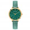 Montre Femme CHOUQUETTE Cadran Vert Bracelet Cuir Vert