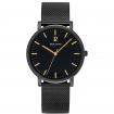 Montre Homme ESSENTIAL Cadran Noir Bracelet Acier milanais Noir