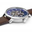 Montre Homme AUTOMATIC Cadran Bleu Bracelet Cuir Brun