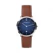 CITY – QUARTZ – BLEU & CUIR BRUN