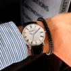 CLASSIQUE – QUARTZ – ACIER & CUIR NOIR
