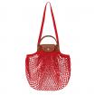 Sac porté main Le Pliage filet coloris rouge