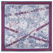 Carré 67 en twill de soie imprime Toile de Jouy sport