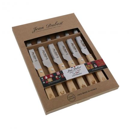 Tradition hêtre PEFC 6 couteaux grill