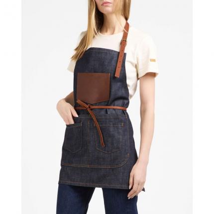 Tablier court en jean Brut