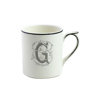 Mug G - Filet manganèse monogrammé