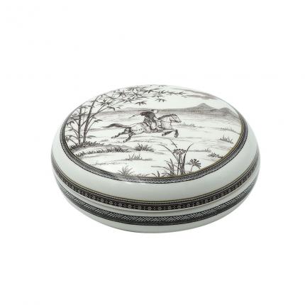 Bonbonnière ronde - Le cavalier des steppes