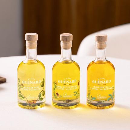 Coffret d'huiles d'exception 3 x 9cL - Chef Christophe Hay** (Noix, Colza, Tournesol)