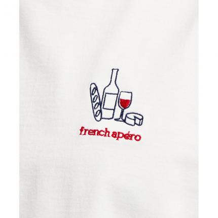 Tee-shirt Jersey de coton issu de l'agriculture biologique Brodé French Apéro