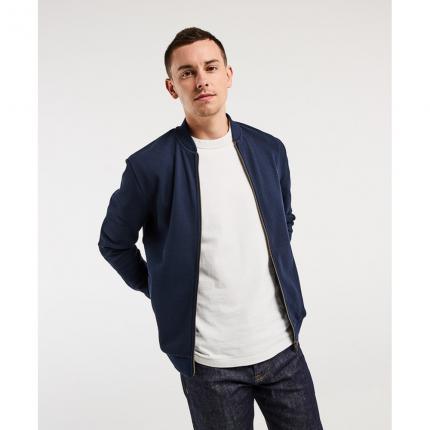 Sweat zippé polyester coton recyclé Uni