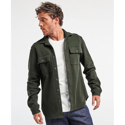 Surchemise piqué de polyester coton recyclé Uni