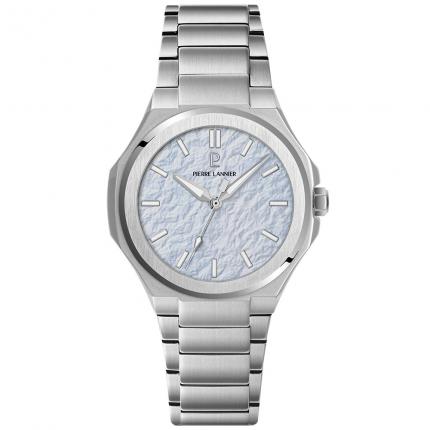 Montre Qua Homme GRAPHITE Argenté Cadran Bleu glacier Bracelet Acier Argenté 24 MM
