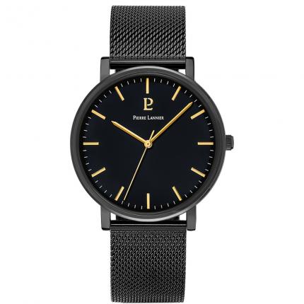 Montre Homme ESSENTIAL Cadran Noir Bracelet Acier milanais  Noir