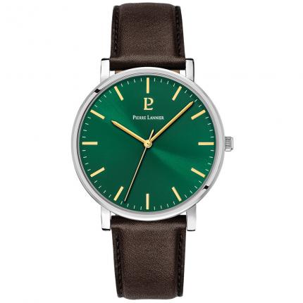 Montre Homme ESSENTIAL Cadran Vert Bracelet Cuir  Brun