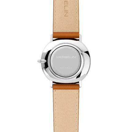 CITY – QUARTZ – BLEU & CUIR BRUN