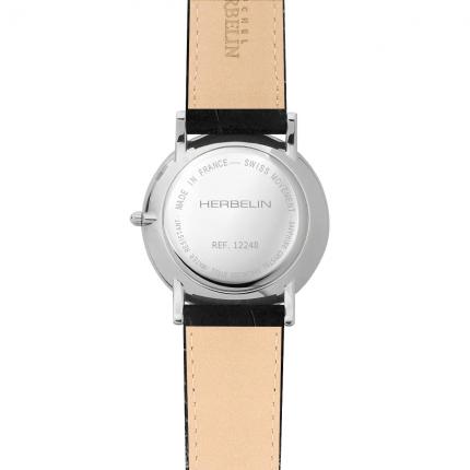 CLASSIQUE – QUARTZ – ACIER & CUIR NOIR