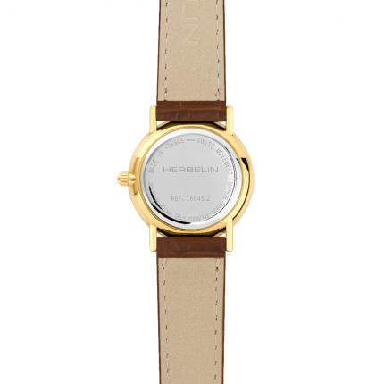 CLASSIQUE – QUARTZ – DORÉ & CUIR BRUN