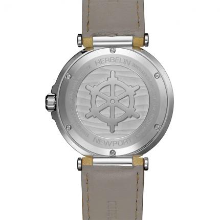 NEWPORT – QUARTZ – ACIER & CUIR BEIGE