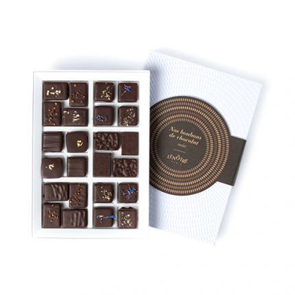 Coffret de 24 bonbons de chocolats noir