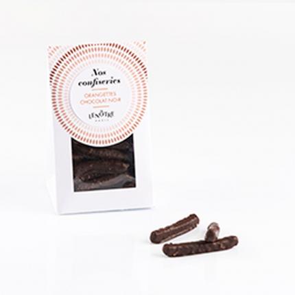 Sachet d'orangette enrobée de chocolat noir aux éclats d'amandes 150 g