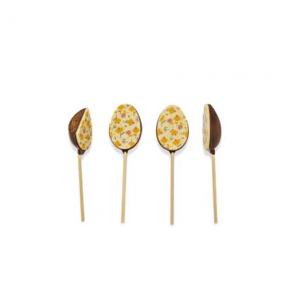 Sucette chocolat au lait et praliné noisette