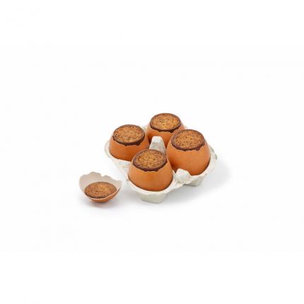 4 œufs coquille, chocolat au lait et praliné noisette