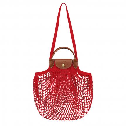 Sac porté main Le Pliage filet coloris rouge