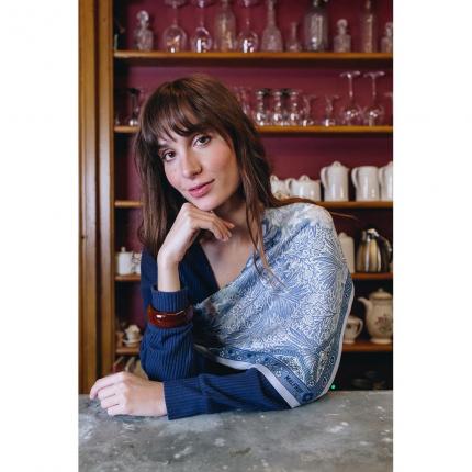 Carré 67 en twill de soie
imprime William