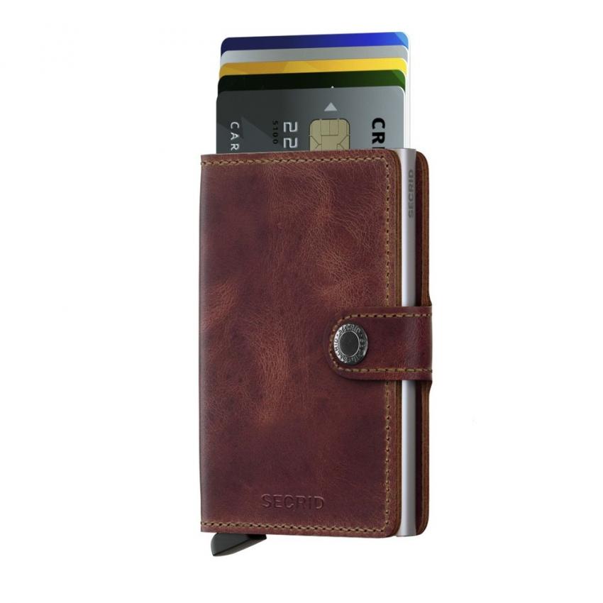 Porte-cartes RFID Vintage brown