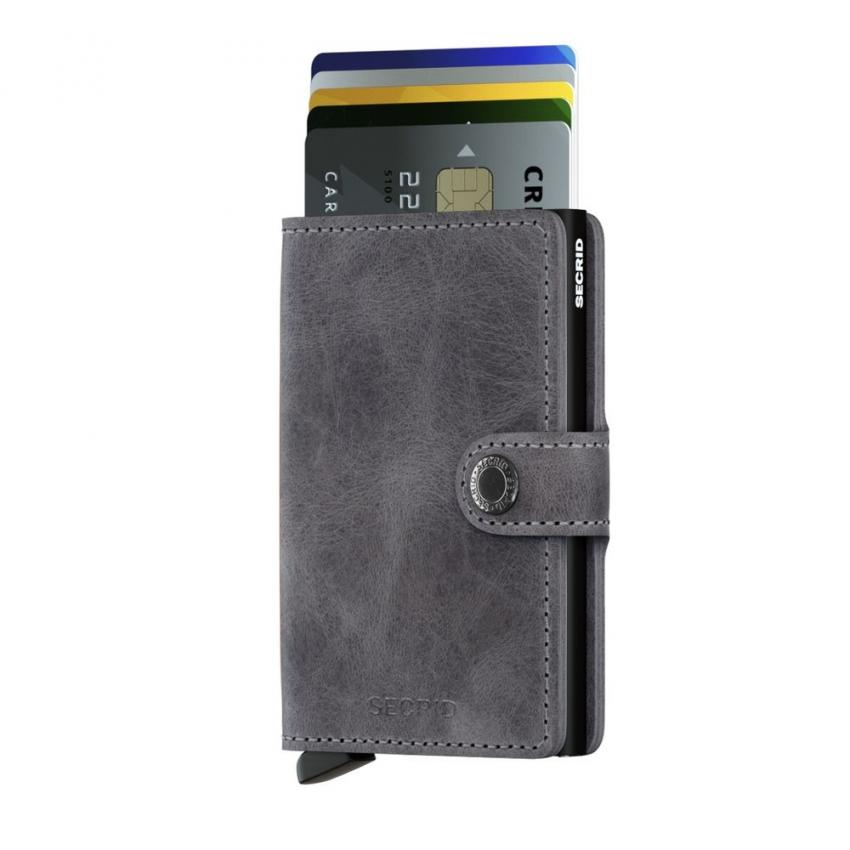 Porte-cartes RFID Vintage grey / black