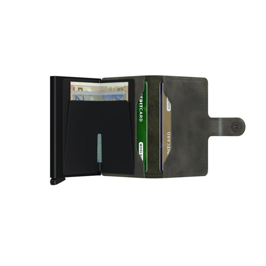 Porte-cartes RFID Vintage olive / black