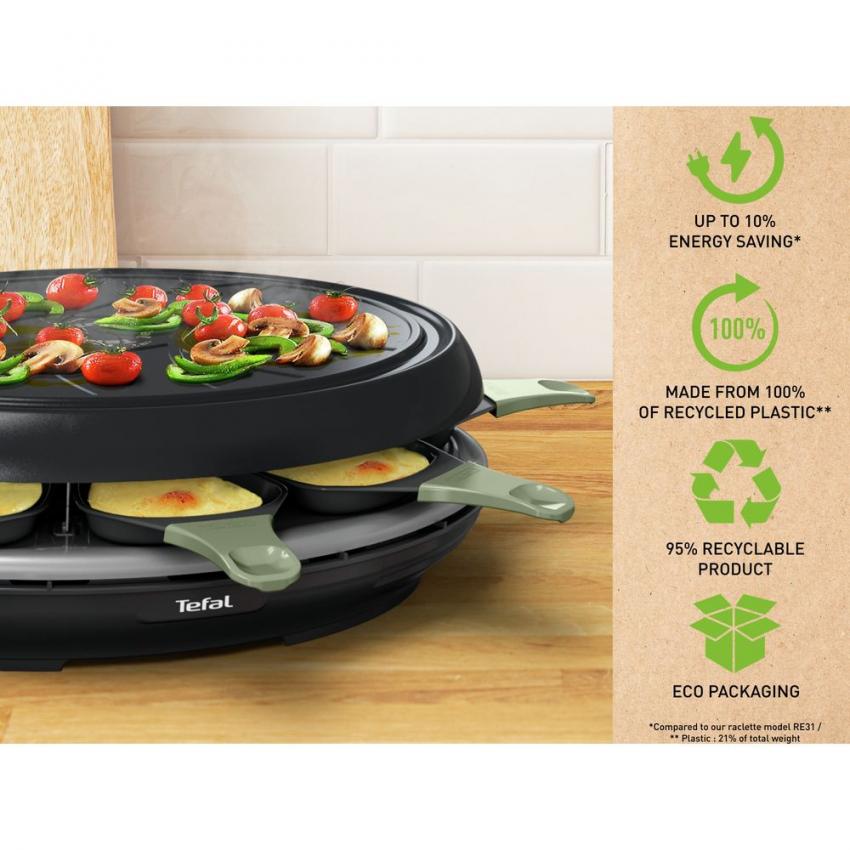 RACLETTE ECO 8 COUPELLES NOIR