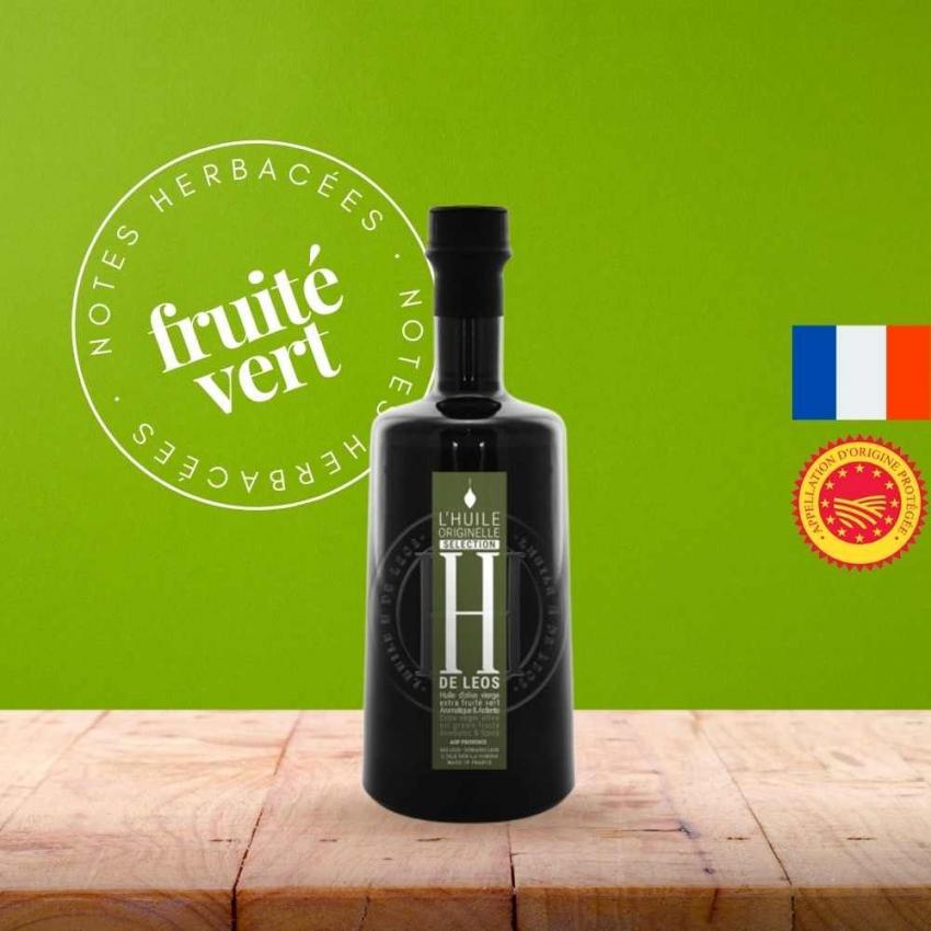 Huile d'olive vierge extra "Huile H de Leos : Sélection Fruité Vert"