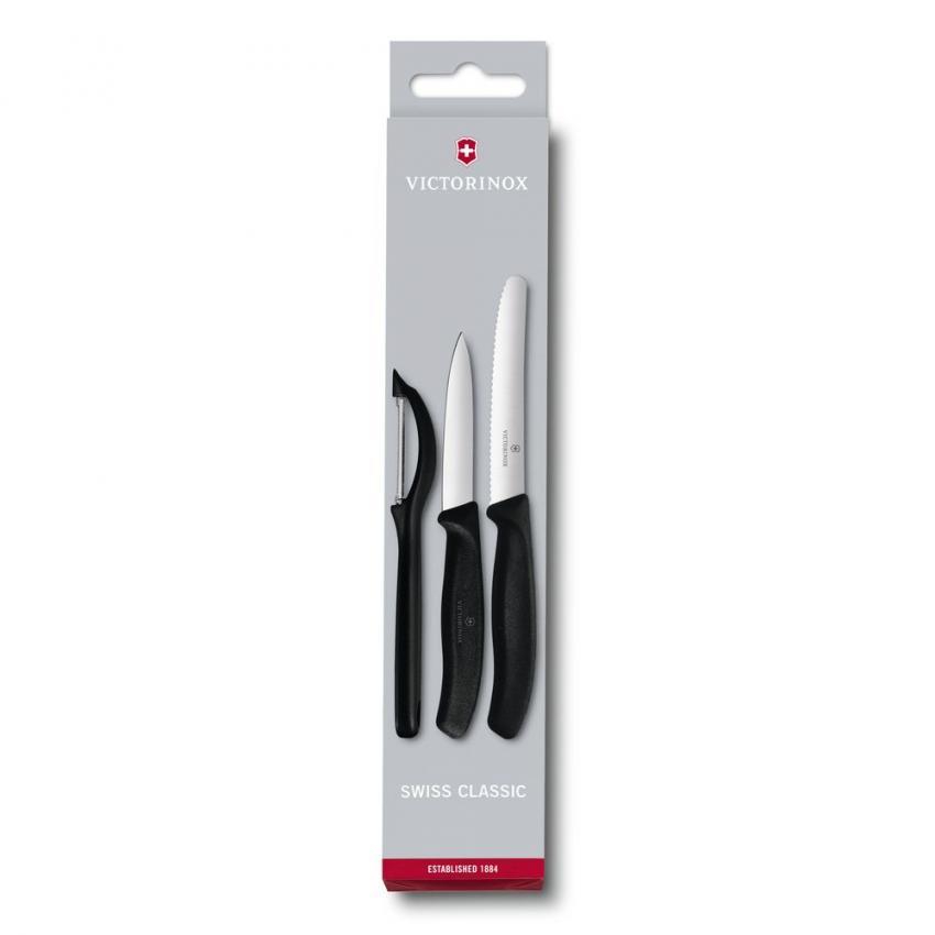 Set de couteaux d’office Swiss Classic avec éplucheur, 3 pièces