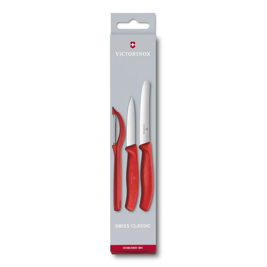 Set de couteaux d'office Swiss Classic avec éplucheur, 3 pièces