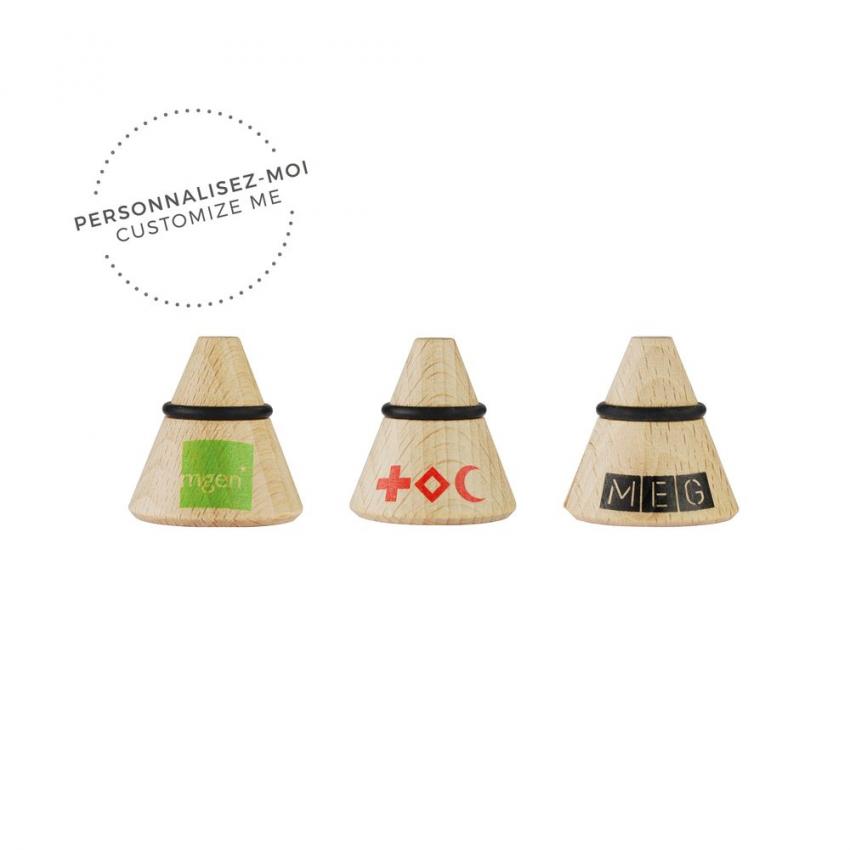 Pince photo & mémo en bois personnalisable
