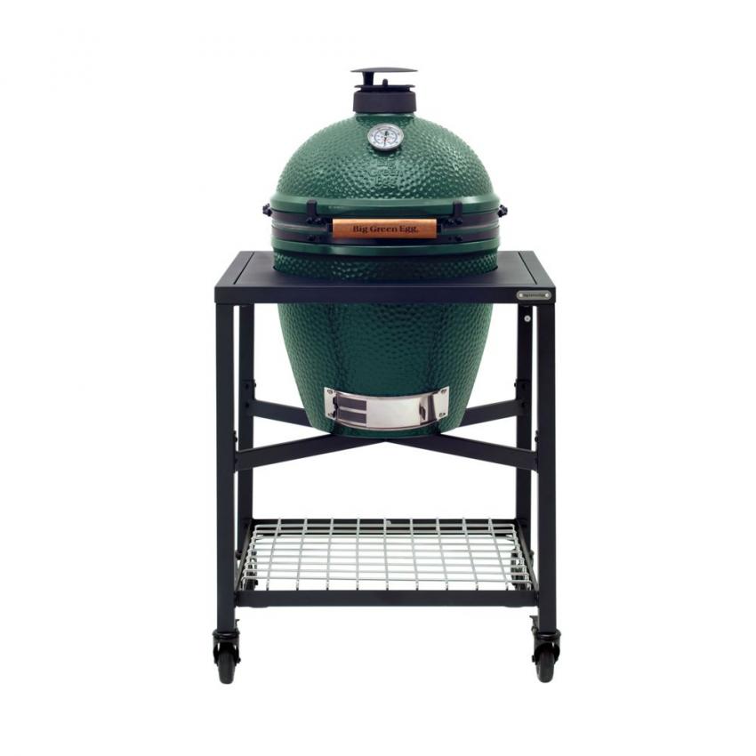 Pack Big Green Egg Large sur table modulaire inox + meuble d'extension