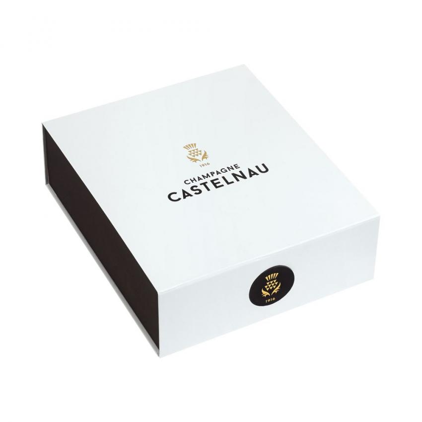 Coffret Castelnau 1 Bouteille + 2 verres