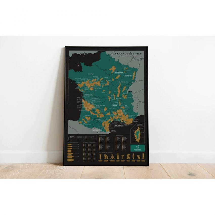 Carte du vin à gratter | France