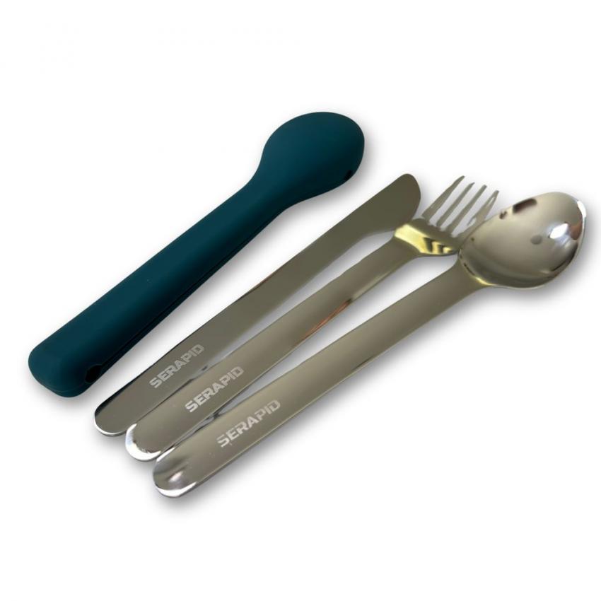 Serapid Reusable Cutlery Set with Silicone Storage Pouch