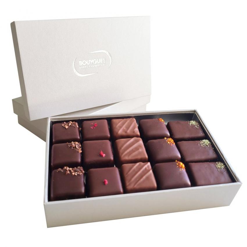 Coffret personnalisé 15 chocolats