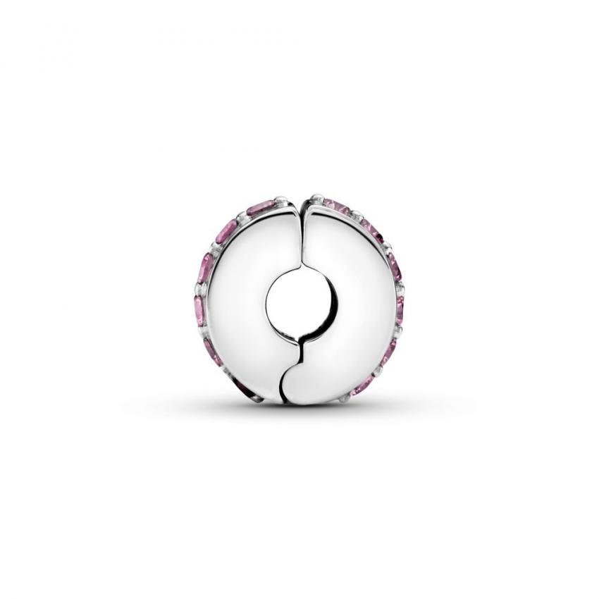 Charm Clip Rangée Scintillante Rose