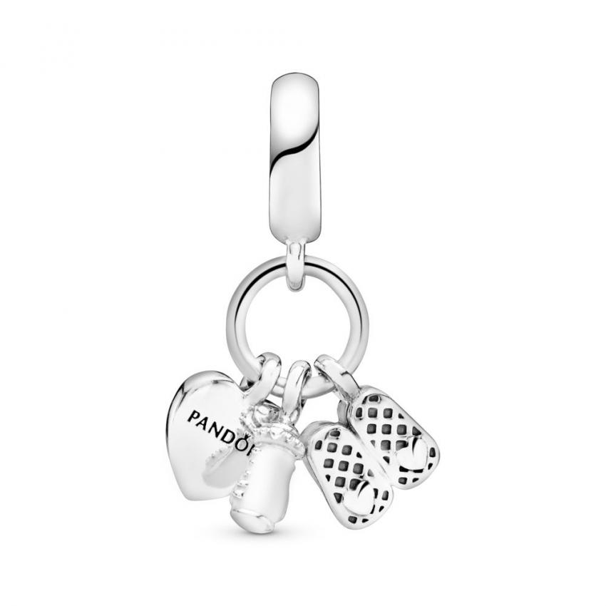 Charm Pendant Biberon et Chaussures Bébé