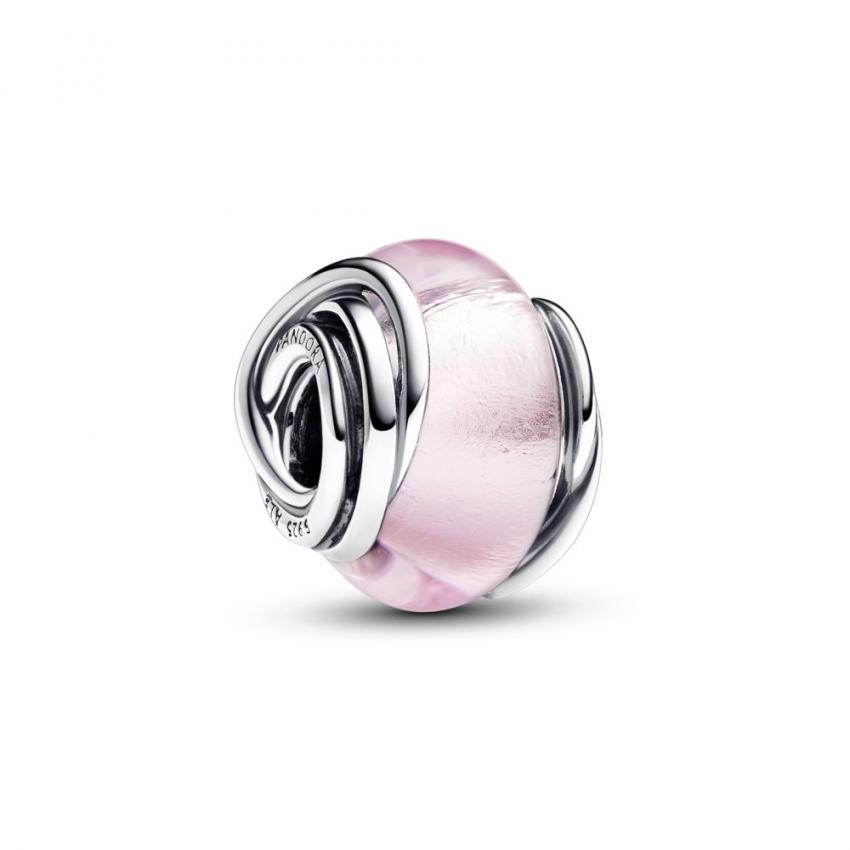 Charm Murano Rose et Cercles