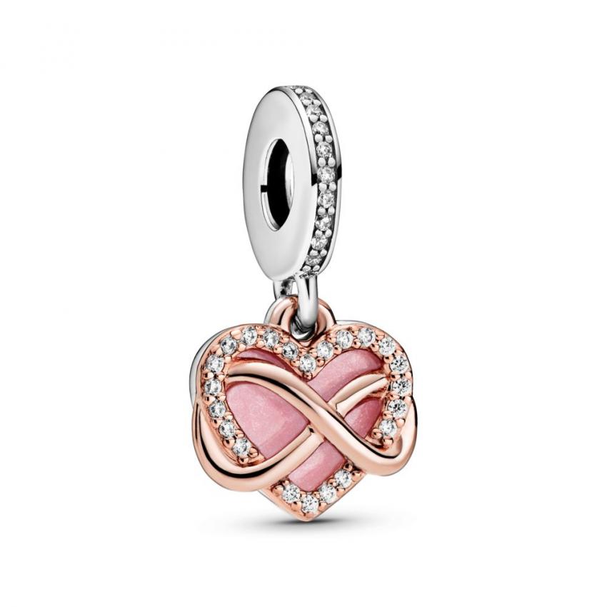 Charm Pendant Cœur Infini Scintillant