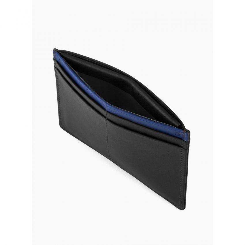 Petit porte-papiers de voiture en cuir lisse