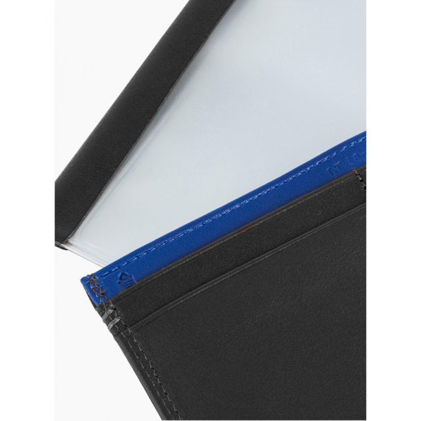 Petit porte-papiers de voiture en cuir lisse