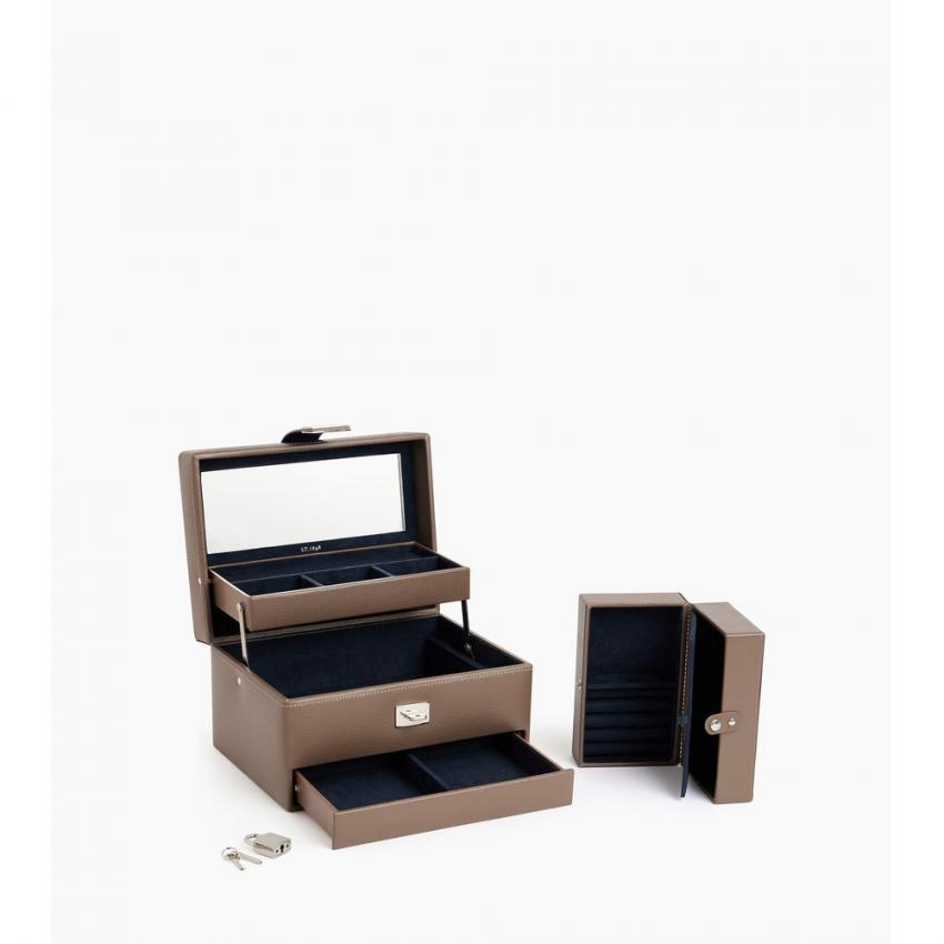 Boite à bijoux moyen modèle en cuir