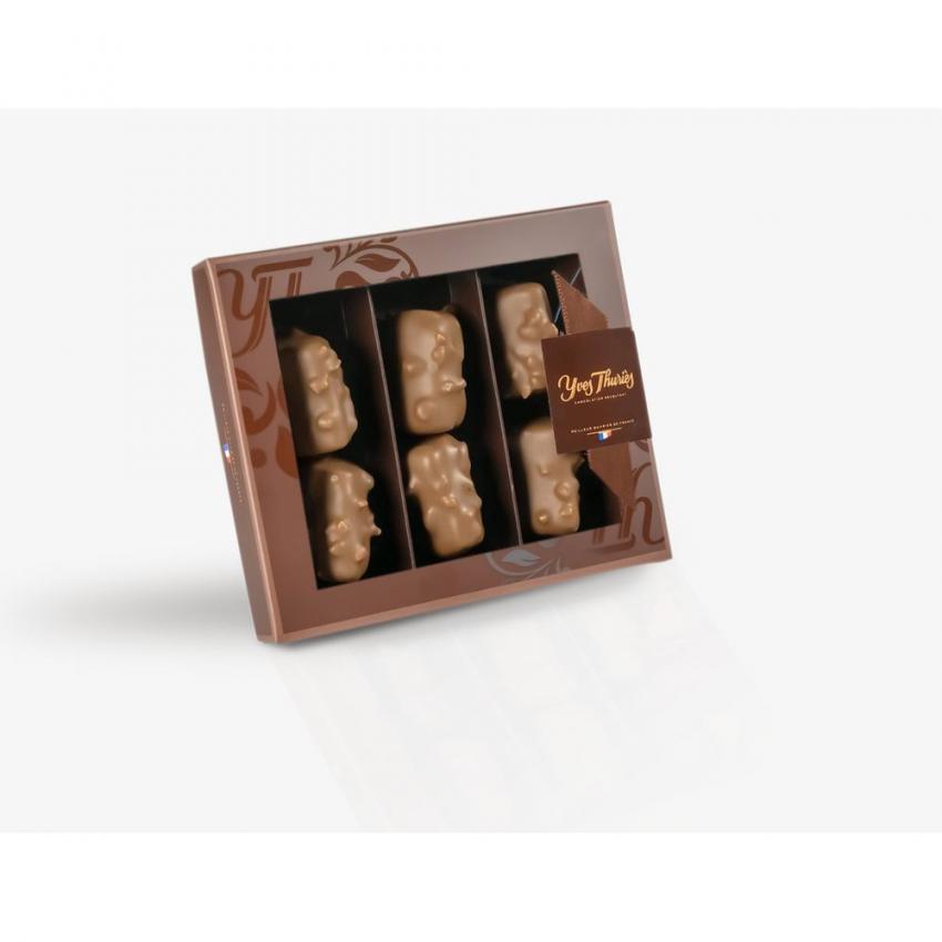 Coffret 6 mini-rochers blanc caramélisé 65g