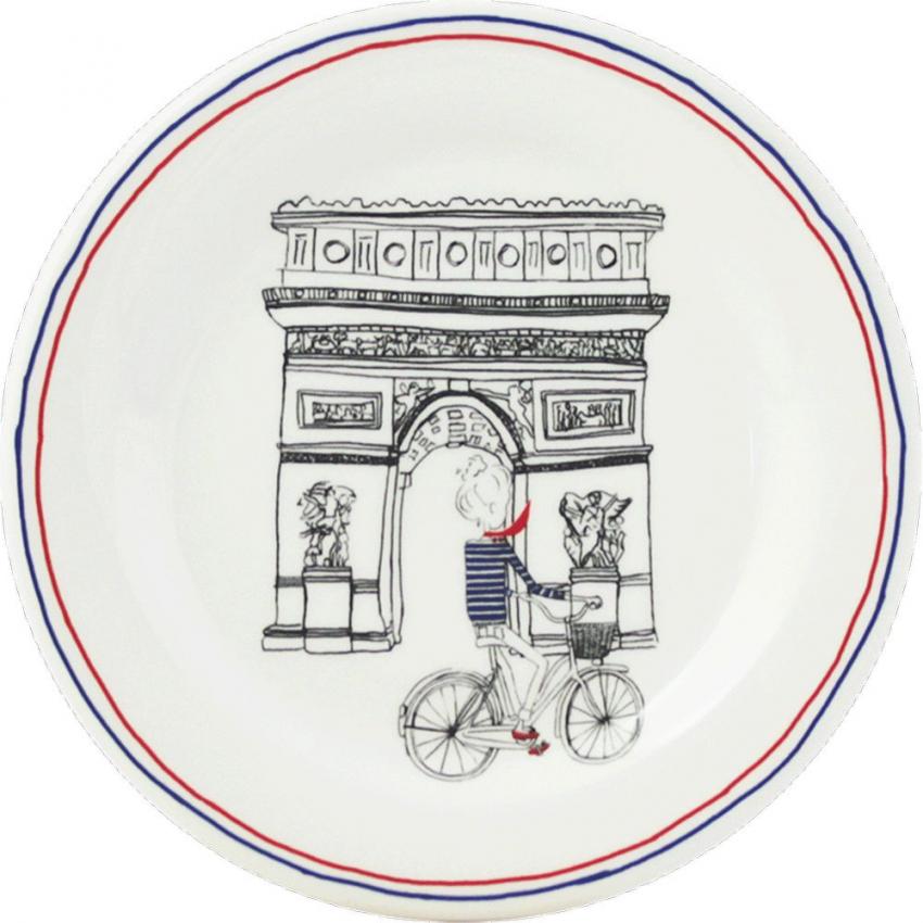 Coffret de 4 assiettes canapés assorties - Ca c'est Paris !
